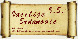 Vasilije Srdanović vizit kartica